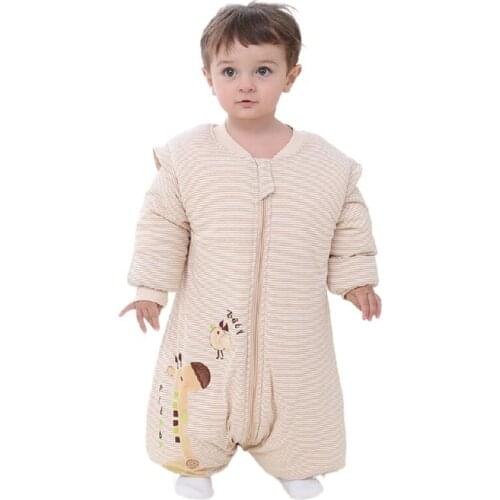 Pure Cotton Sleeping Bag Toddler Jumpsuit Sleepwear Baby Quilt Cover Spring Autumn Sleepsack Swaddle Children Bed Romper Gown