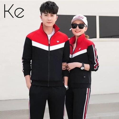 KE New 2021 tracksuit unisex cotton 90% spring autumn couple two-piece suit sweater casual sport set women Sportwear man