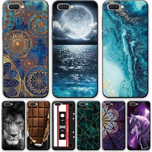 For OPPO A3s Case Cover For OPPO A3S Soft Phone Case For OPPO A3S Silicone TPUBeautiful Black Back Bumper Bags on OPPO A3S A3 S