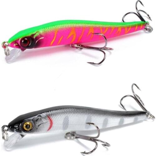 1 PCS/lot 8.5cm/5.8g Fishing Lure Minnow Hard Bait With 2 Fishing Hooks Fishing Tackle Lure 3D Eyes Fishing Gear Supplies