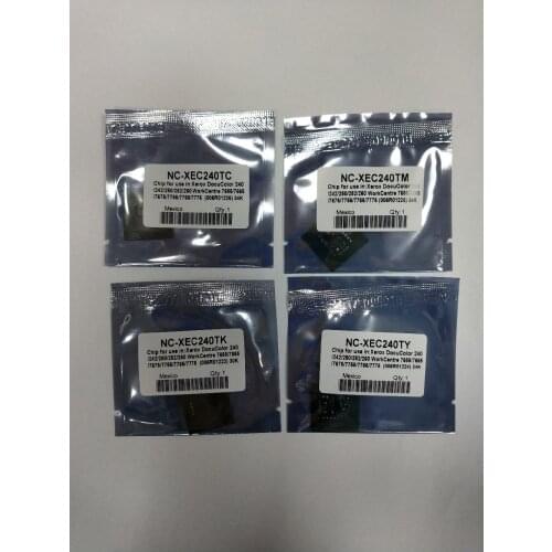 12pcs DC240 Toner chip 006R01223 006R01226 006R01225 006R01224 for Xerox Docucolor 240 250 242 252 260 WC 7655 7675 K M C Y