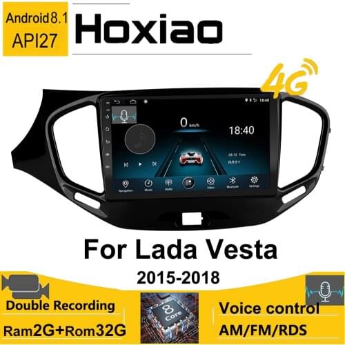 Car Radio 2 Din For Lada Vesta Cross Sport 2015 2018 2016 2017 Android 8.1 GPS Navigation 2Din 8core 2G 4G 64G Multimedia Player