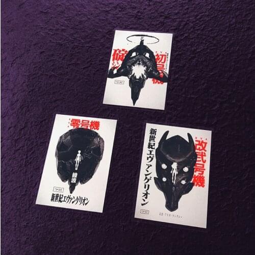 3PCS Car Stickers Guitar Case Auto Rear Windshield DIY Decals for Classic Cartoon Anime Robot Gospel Ayanami Asuka