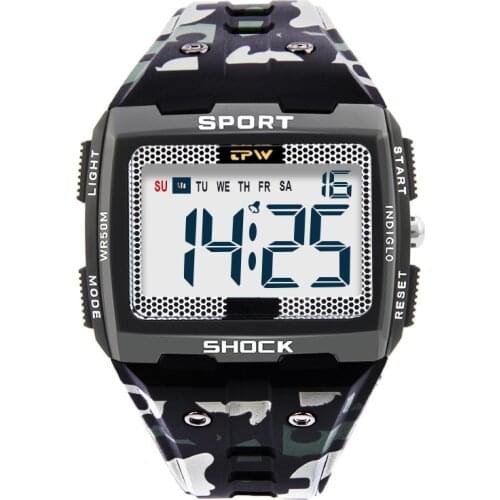 Men Sport Watches Multifunction Stopwatch Fitness Alarm Clock Waterproof Military BackLight LED Digital Watch Relogio Masculino