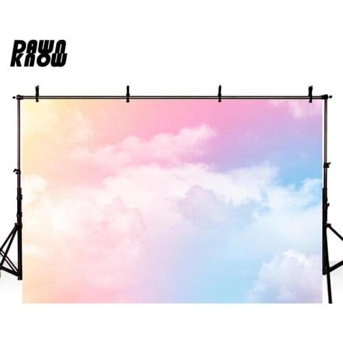 DAWNKNOW Uniquely Blue Cloud Photography Background Wedding Newborn Texture Photocall Backdrop Baby Children Photo Shoot lv2413