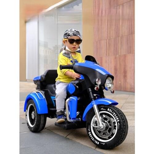 TT Childrens Motorcycle Electric Car Toy Car Baby Can Sit Adults and Children Rechargeable Three-Wheel Battery Car Four-Wheel