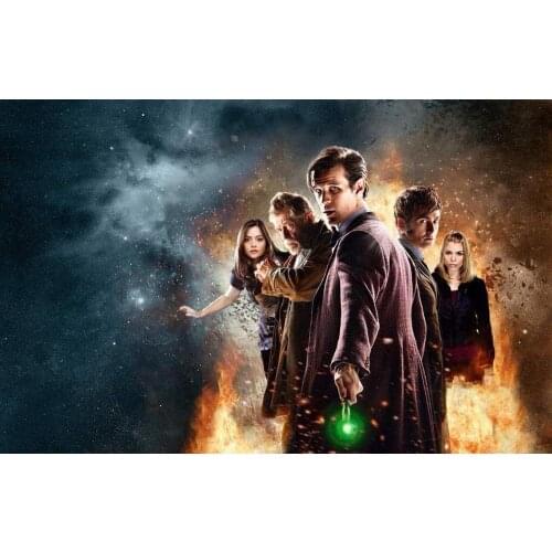 Doctor Who- British TV Show 2 Silk Fabric Wall Poster Art Decor Sticker Bright
