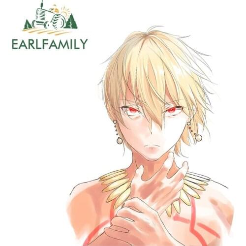 EARLFAMILY 13cm x 10.1cm for Fate Stay Night Car Stickers Vinyl Car Wrap Motorcycle Helmet Scratch-proof Waterproof Window Decal