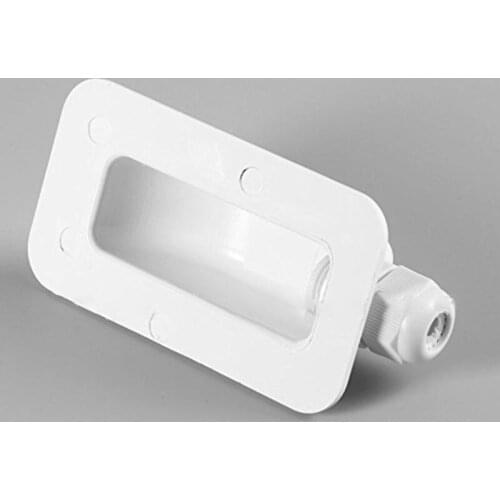 ABS Solar RV Yacht Stand Roof Duct Cable Entry Round Junction Box White