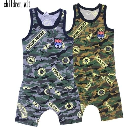 Summer new children clothing set 100% cotton camouflage vest + shorts 1-5 years girls clothing sets baby Baby clothing set