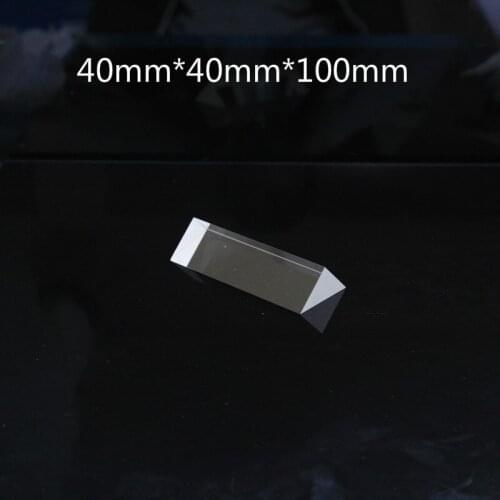 Hot Selling Prism 40 * 40*100mmRight Angle Optical Grade Glass Element Total Reflection Rhombus Lens Processing Customization