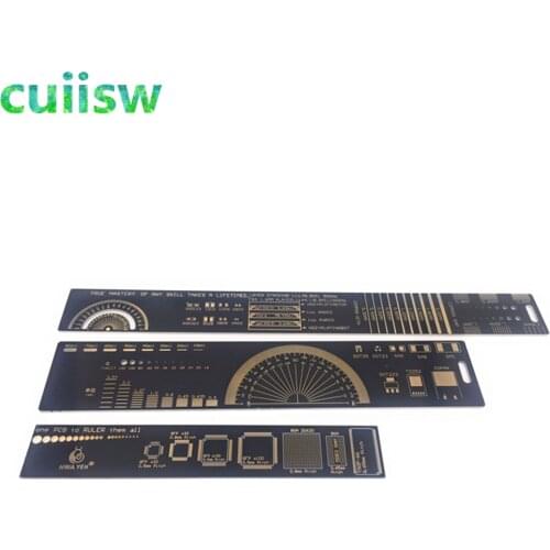 Multifunctional PCB Ruler EDA Measuring Tool High Precision Protractor 15CM 20CM 25CM Black