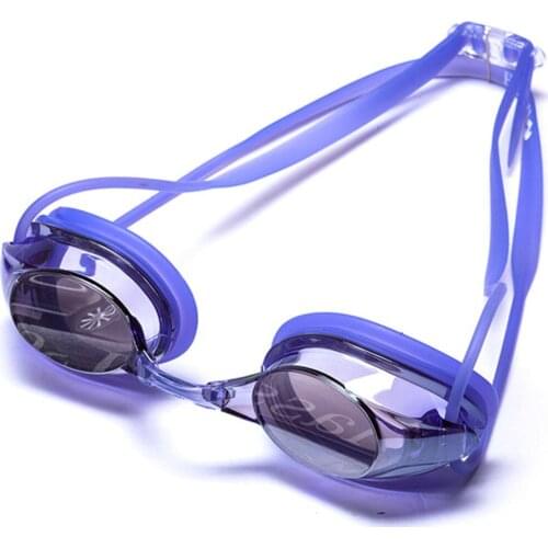 Multi Color Choosed Silicone Swimming Goggles Mirror Coated Swim Eyewear