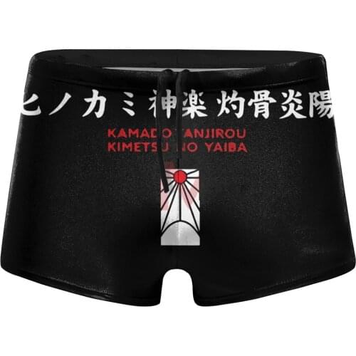 Men Anime Cartoon swimwear Kisatsutai Tanjirou shorts husband for the sea Pool