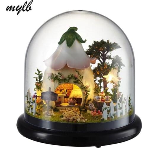 Mylb Doll House Miniature DIY Dollhouse With Furnitures Wooden House For Children Birthday Gift Mood for Love Toys