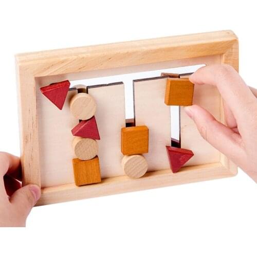 New Montessori Educational Wooden busy board Toys For kids Colors and shape Double Sided Match Game Logical Early Education Toy