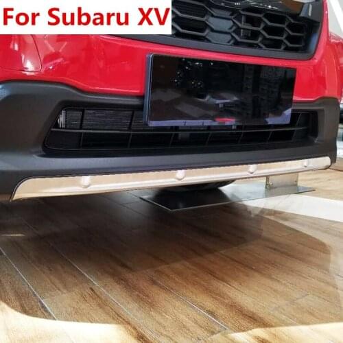 The new For Subaru XV GT3 GT7 2017 2018 Stainless Steel Front & Rear Bumper Skid Protector Guard Plate Cover Frame 2Pcs