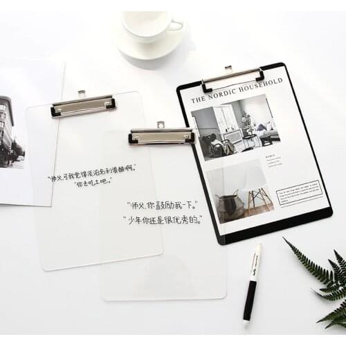 30*21cm A5 size file Folder hard board white pink blue backing plate Plastic PP transparent Writing stationery partysu