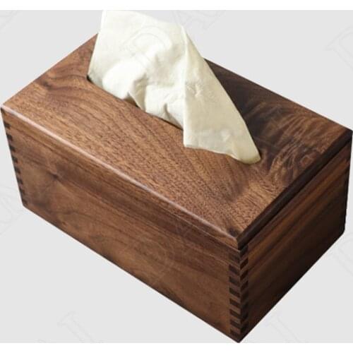 Simplicity Wooden Tissue Box Dining Table Paper Organizer Living Room Decor Napkin Boxes European Home Decoration Ornaments