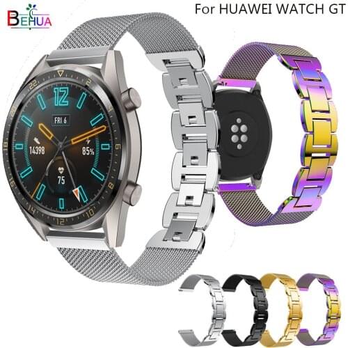 22mm watch band strap For HUAWEI WATCH GT 1 GT 2 Milanese Steel For Samsung Gear S3 Galaxy Watch 46mm for Amazfit GTR 47mm Wrist