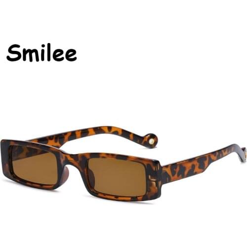 Small Rectangle Sunglasses Women Vintage Brand Designer Clear Frame Square Sun Glasses Summer Style Beige Brown Eyeglasses Men