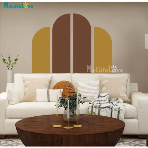 Modern Geometric Set of 4 Half Arch Decal Living Room Bedroom Minimalist Removable Vinyl Wall Sticker Mural BD740