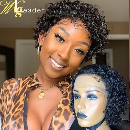 Pixie Cut Summer Lace Wig Preplucked Bob Glueless Full Lace Wigs Short Human Hair Wigs Curly 13x6 Lace Front Human Hair Wigs