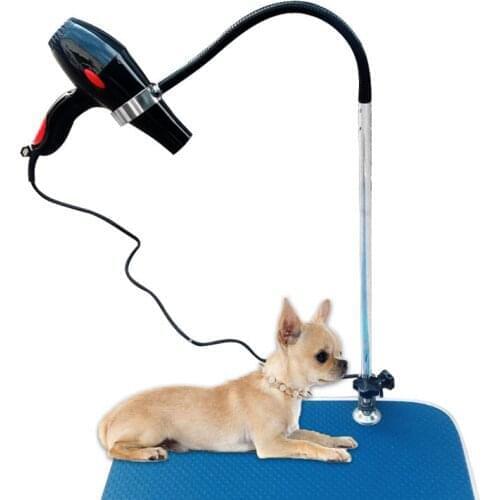 Dog Grooming Pets Bathing Beauty Hair Dryers Round shape Mounting Bracket Clip,360 Degree Adjusted Metal Stand Holder