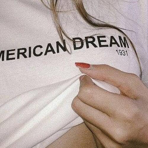 The American Dream 1931 T-Shirt Women Fashion Clothes Summer Short Sleeve Casual Tshirt Tumblr Graphic Tees Tops
