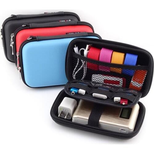 Women Cosmetic Bag Cosmetics Portable Earphone Cable USB Digital Gadgets Organizer Storage Makeup Bag Suitcase Mobile Kit Case