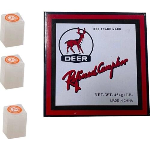 1 Box 454g 1lb Deer Brand Refined Camphor Tablets/blocks Moth Silverfish Avoid Translucent Pure Wardrobe Religious Use