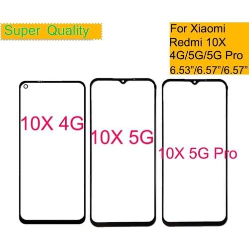 10Pcs/lot For Xiaomi Redmi 10X 4G 5G Pro Touch Screen Panel Front Outer Glass Lens For Redmi 10X LCD Glass Front Replacement