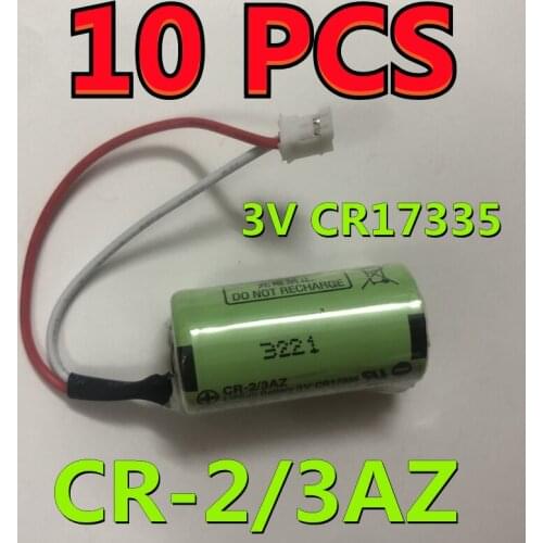 10 PACK Original New CR-2/3AZ 3V CR17335 Li-ion PLC Battery With White Connector (Customizable Plug)