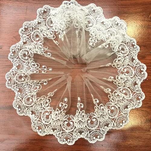 20Yards White Clothing Material DIY Craft Wedding Embroidery Lace Trim Fabric Sewing Accessories Home Decoration 10cm Width