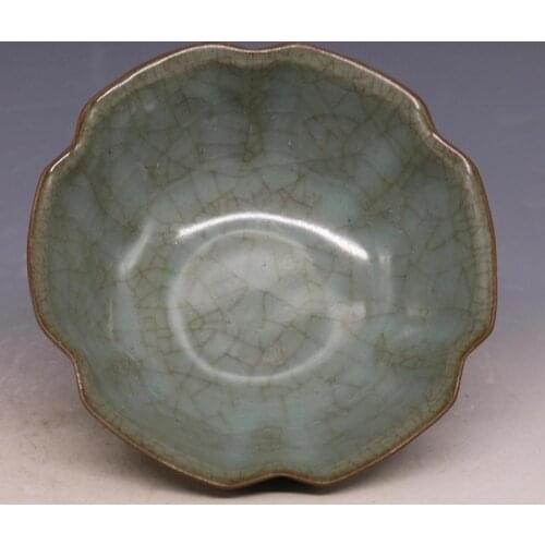 3 Antique SongDynasty porcelain bowl,Celadon flower bowl ,Hand-painted crafts,Collection&Adornment,Free shipping