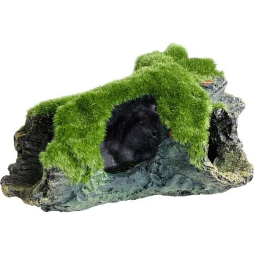 Aquarium Fish Tank Resin Ornament Hollow Tree Moss House Decoration New