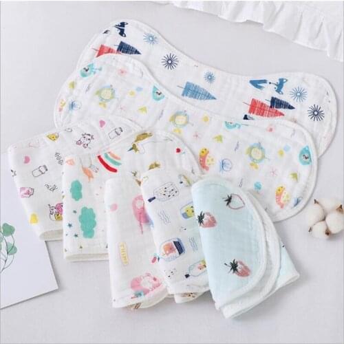 Bamboo Cotton 8 Layers Baby Bibs Burp Cloths for Baby Boys and Girls Ultra Absorbent Burping Cloth Unisex Fashion Newborn Towel