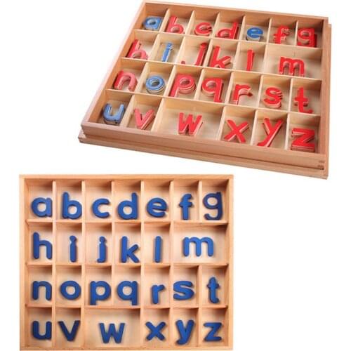 Kids Montessori Language Toys Wooden Movable Alphabet Preschool Early Learning Educational Toys