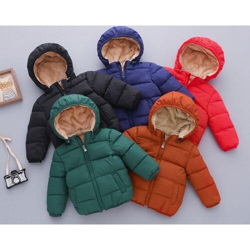 COOTELILI Children Boys Clothes Hooded Solid Snowsuit Girls Baby Winter Jacket Kids Boys Winter Coat Clothes For Babys Jacket