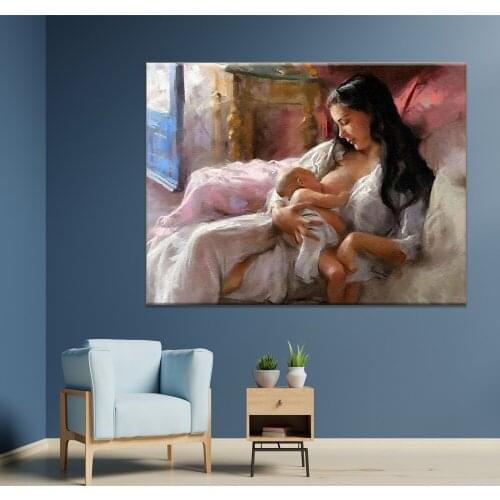 DIY Painting By Numbers Mothers Love Modern Home Decorative Figures Oil Painting By Numbers On Canvas Handmade New Year Gift