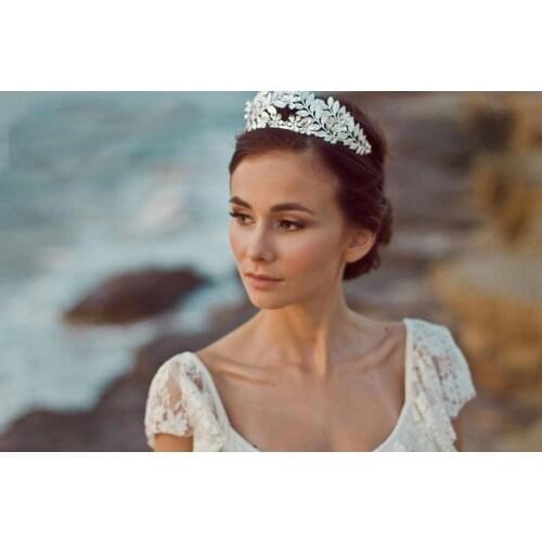 Greek Leaf Crown Tiara Bridal Headpiece Laurel Leaf Crown Wedding Headpiece Leaf Tiara