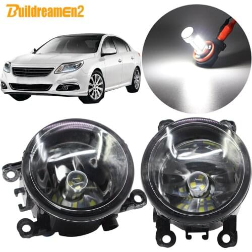 Buildreamen2 For Renault Latitude Saloon L70 Car H11 Fog Light Kit Lampshade + Lamp DRL 12V Accessories 2011 2012 2013 2014 2015