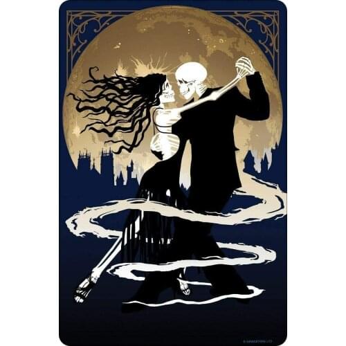 The Dance of Eternity Navy Metal Tin Plaque Men Women,Wall Decor for Bars Restaurants Cafes Pubs