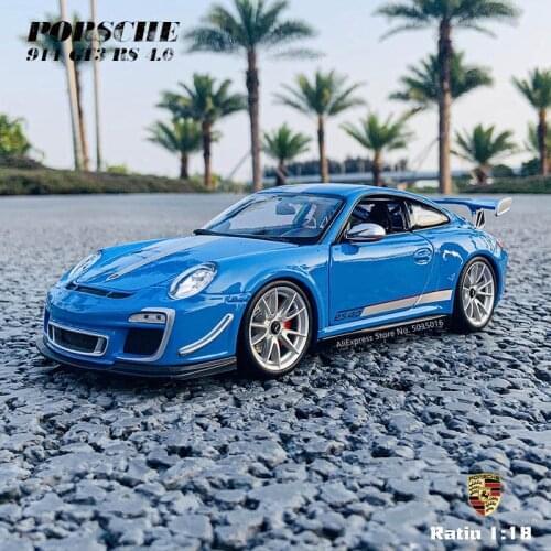 Bburago 1:18 Porsche 911 GT3 RS 4.0 racing edition die casting alloy car model Art Deco Collection Toy tools gift factory