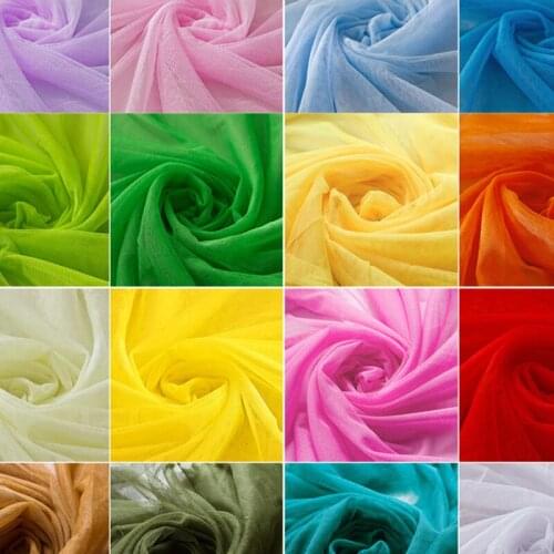 1Piece Soft tulle mesh fabric for wedding decoration Netting Mosquito net Solid color voile pettiskirt veil ball gown tutu cloth