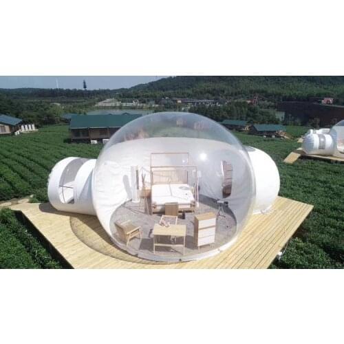 Beautiful Double Rooms Bubble Tent 5M Dia Bubble Dome House Advertising Bubble Hotel Bubble Tree With Fan Inflatable Tent Cheap