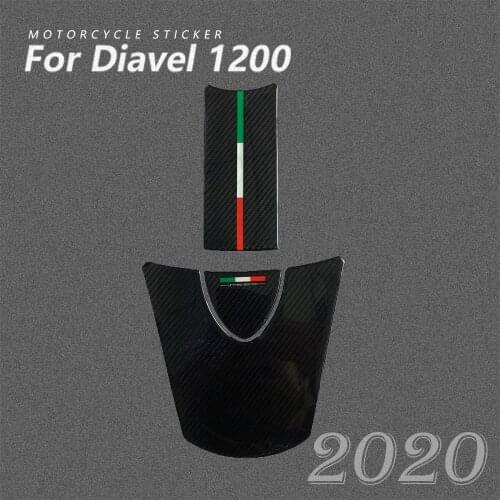 Carbon Fiber Tank Pad For Ducati Diavel 1200 Sticker 2011-2016 2013 2014 2015 Accessories 3D Motorcycle Tankpad Protector Decal