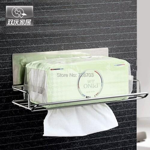 Wall Mounted Type Stainless Steel Toilet Paper Rack Paper Extraction Holder For Kitchen Room And Bathroom