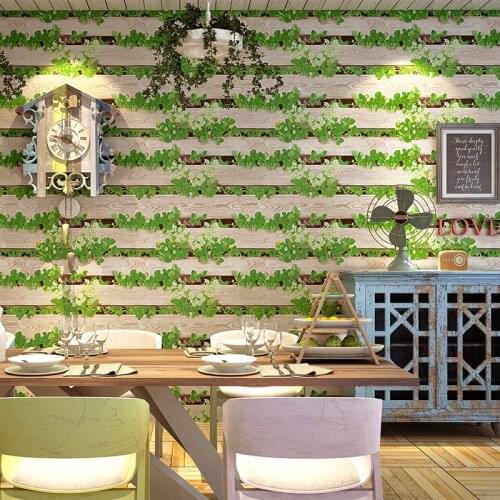 Wood Grain Wallpaper Restaurant Restaurant Imitation Wood Board Bread Milk Tea Hot Pot Restaurant Vintage Huai Old 3D Background