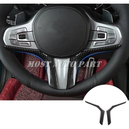 Carbon Fiber Style Steering Wheel Trim Cover For BMW 5 Series G30 G31 2017-2020 Car accesories interior Car Trim